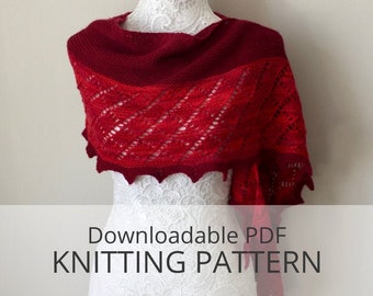DUCHESS shawlette [downloadable PDF knitting pattern]
