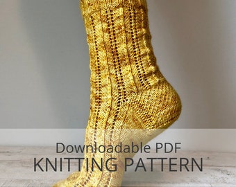 EVERSWEET patterned socks [downloadable PDF knitting pattern]
