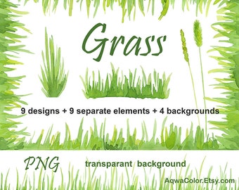 Watercolor clipart grass commercial use wild herb grass border green greenery lawn sward fild digital corner frame turf png