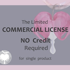 Commercial license no credit, commercial license clipart, commercial licence watercolor clipart, commercial license