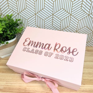 Personalized Class of Senior - Graduate - Luxury Gift Box - Present Graduation - Grad - Keepsake Box 2025 - 2026 - 2027 - 2028 - 2029