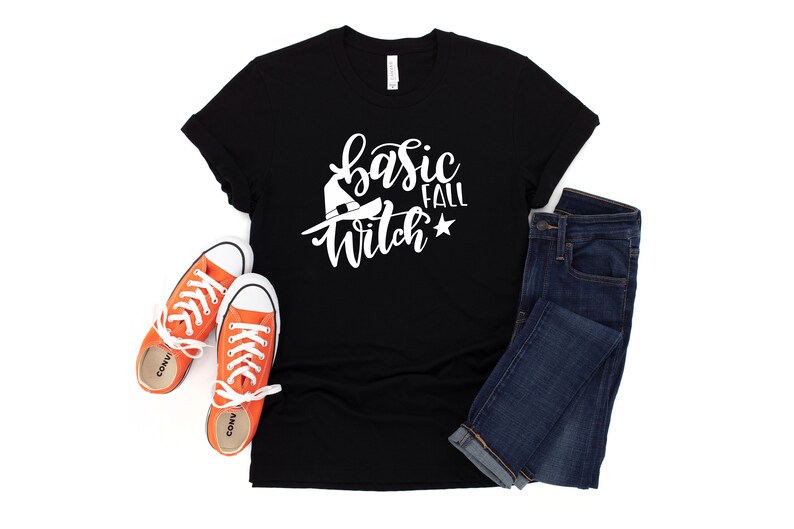 Comfy Tshirt Spooky Basic Fall Witch Halloween Fall Unisex Graphic T-Shirt Celebration