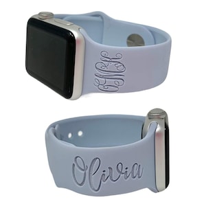 Banda de reloj inteligente de monograma personalizado - Regalo personalizado - Presente - Mamá - Adolescente - Esposa - Esposo - Novia - Compatible SOLO con Apple Watch