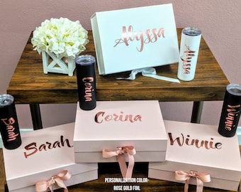 Bridesmaid Gift Box - Personalized  Proposal - Decorative - Custom Wedding -  Names Message Be my Maid Of Honor - Groomsmen - Bridal Party