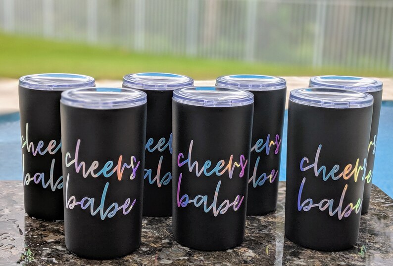 Cheers Babe Tumbler - Girls Trip - Vacation - Girl's Night - Travel - Party Favors - Bachelorette Weekend - Gift - Spring Break - Summer image 2