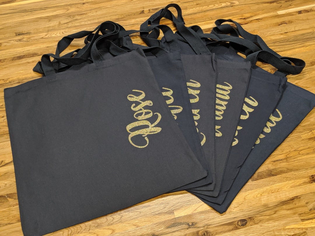 Personalized Tote Bags Bridesmaids Canvas Custom Bags Etsy