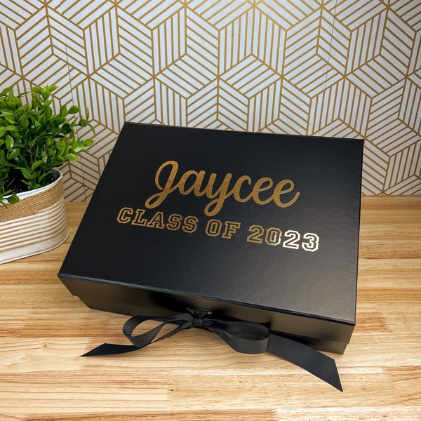 Personalized Class of Senior - Graduate - Gift Box - Present For Graduation - Grad - Keepsake Box - 2025 - 2026 - 2027 - 2028 - 2029