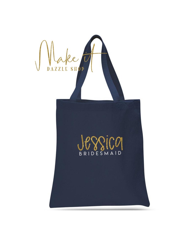 Personalized Tote Bags Bridesmaids Canvas Custom Bags Etsy