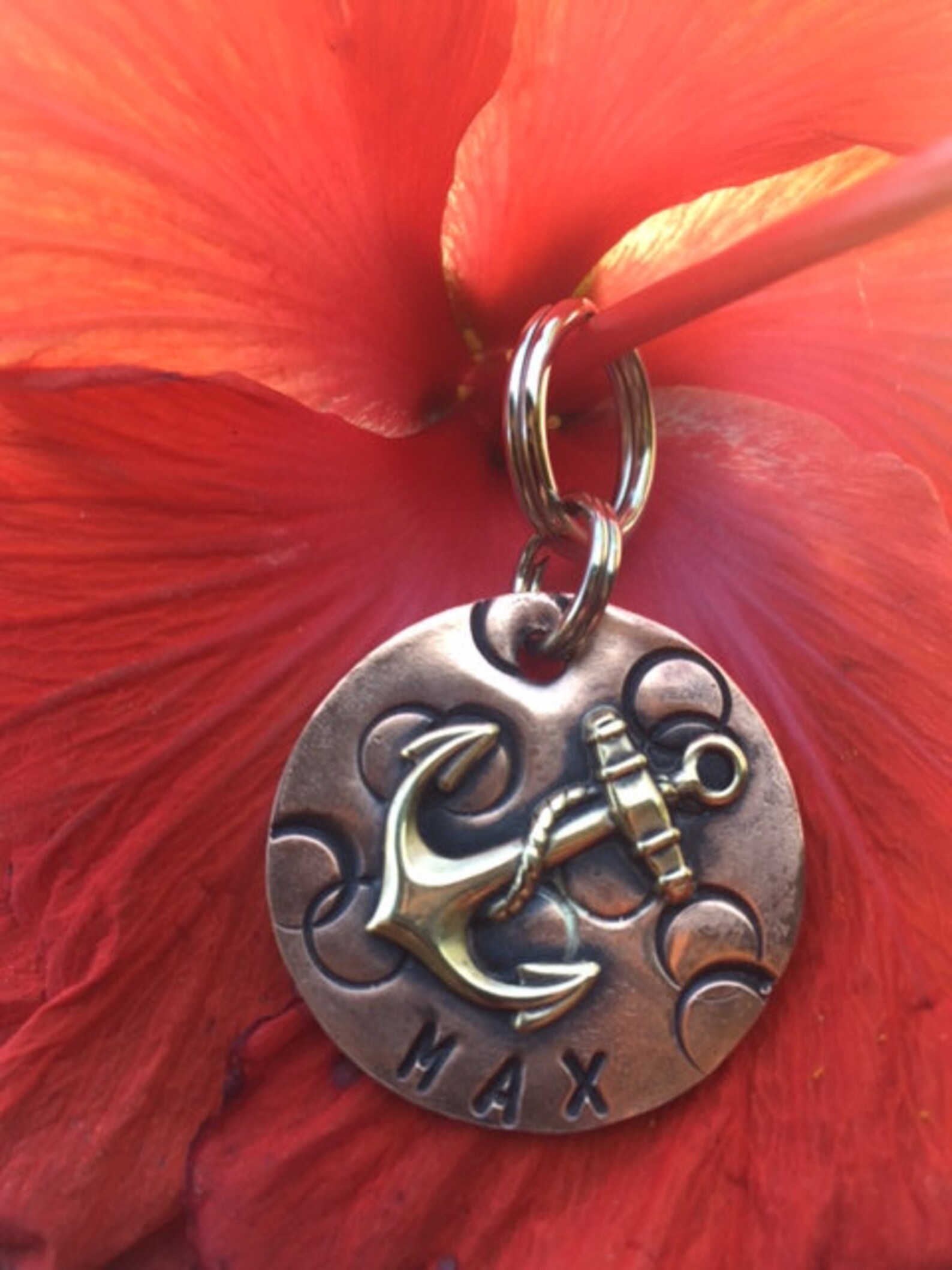 Nautical dog tag Anchor dog tag Pet id tag pet tag Custom Etsy