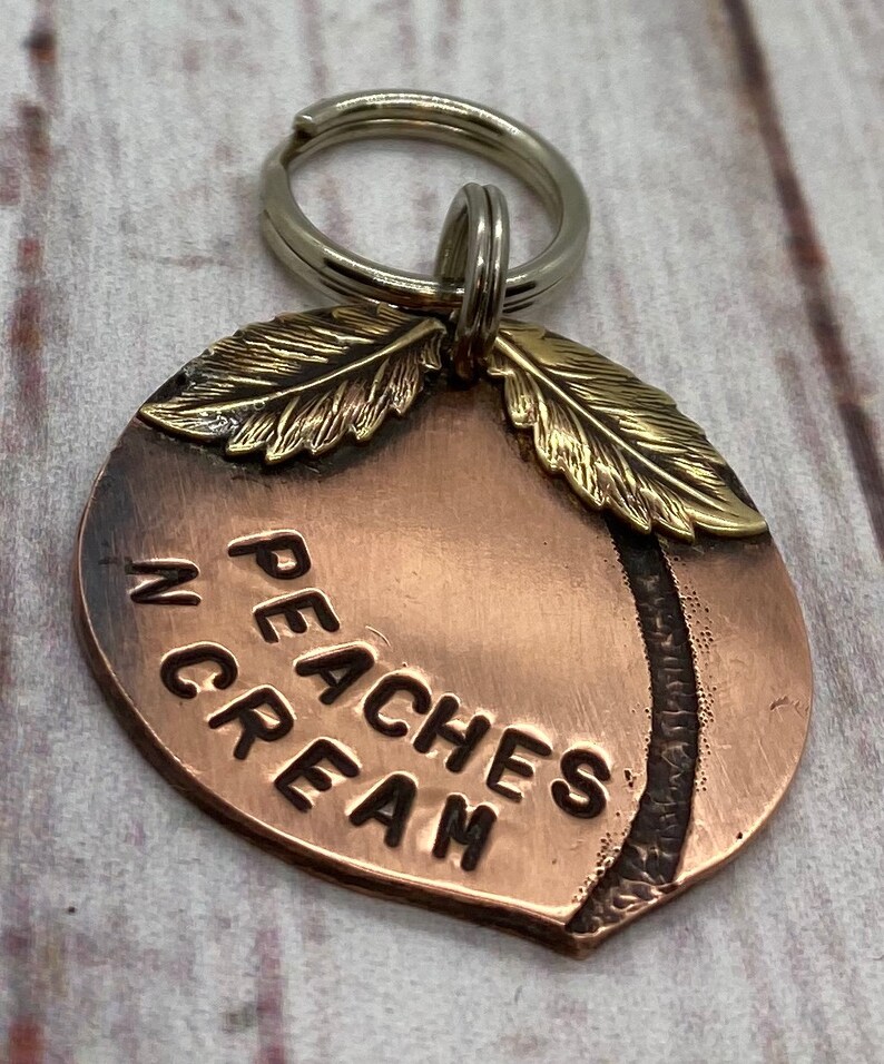 Large Dog Peach Tag Miniature Food Food Jewelry Etsy