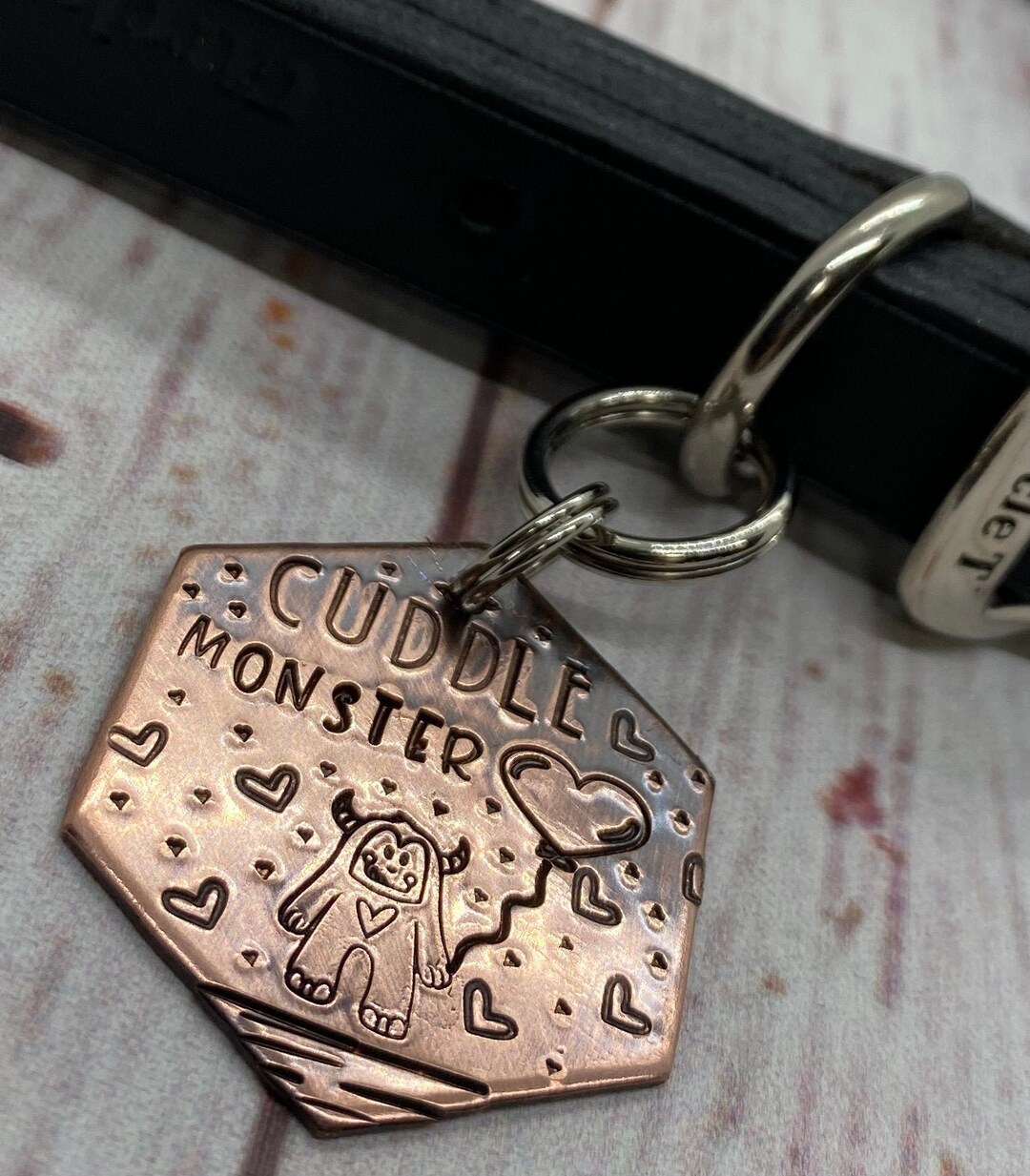 Cuddle Monster Pet Id Tag, Cuddle Bug Dog Tag, Little Monster Pet Id ...