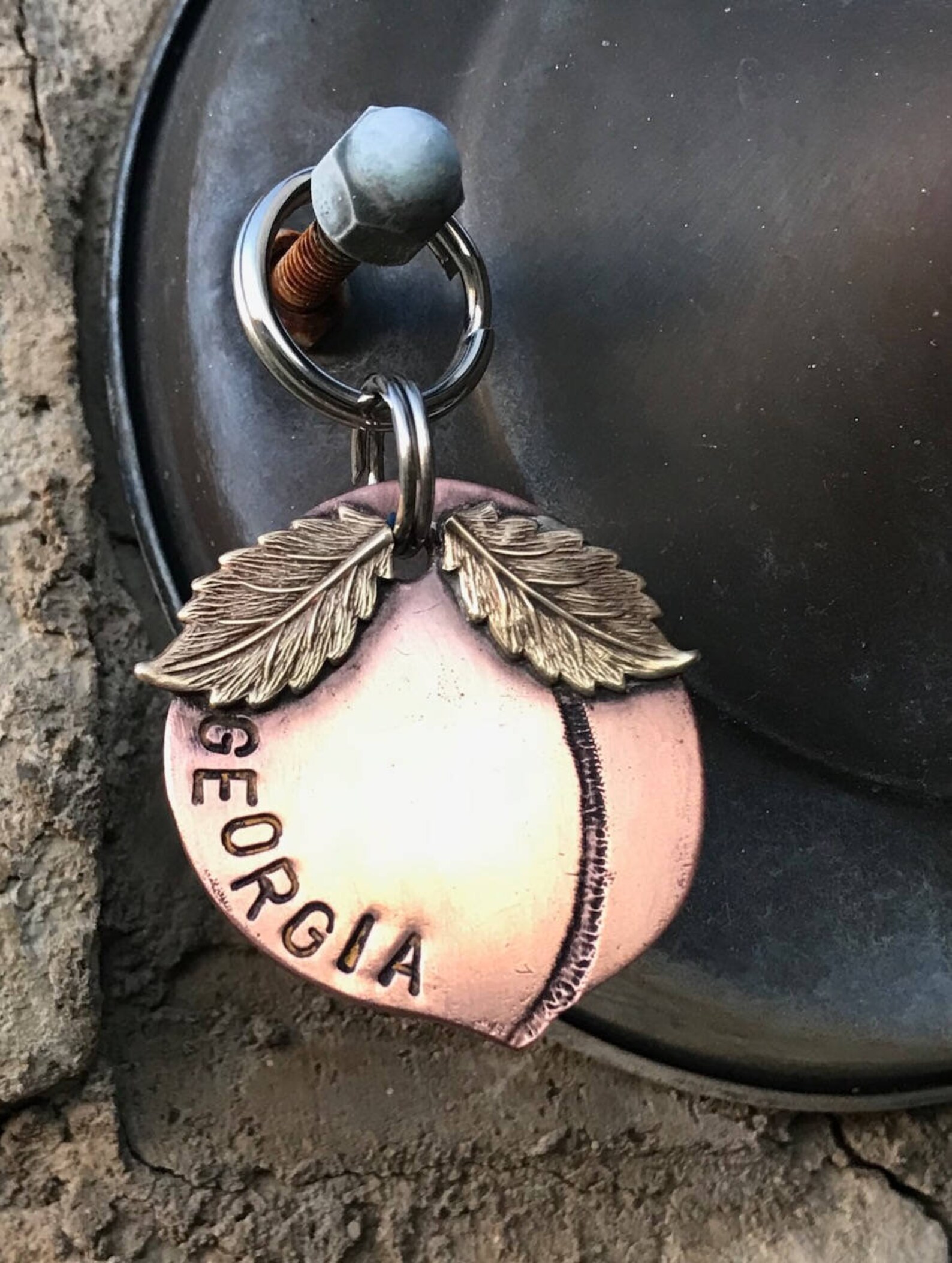 Large Dog Peach Tag Miniature Food Food Jewelry Etsy