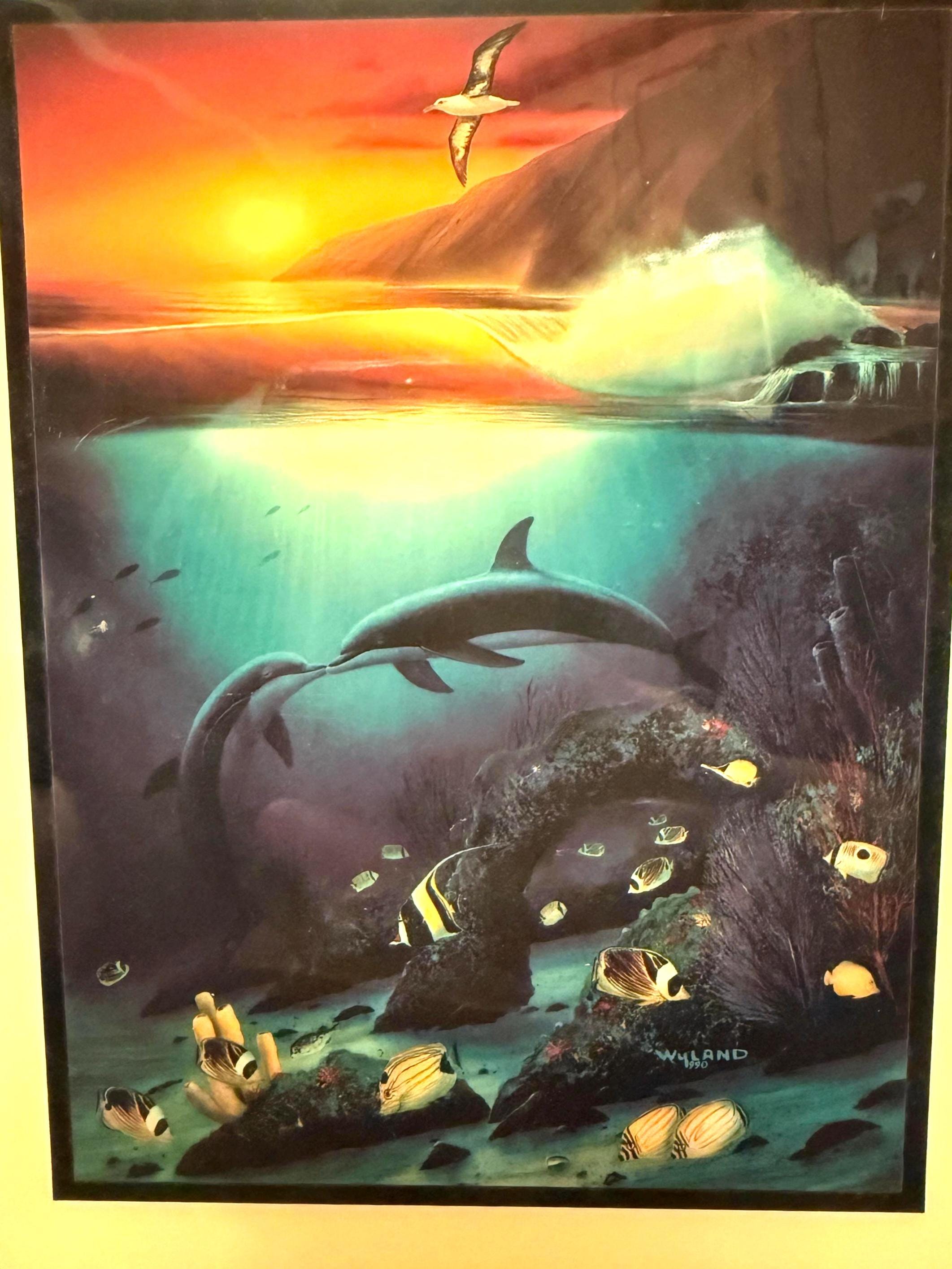 Kissing Dolphins Artile by Environmental Artist Wyland - Etsy
