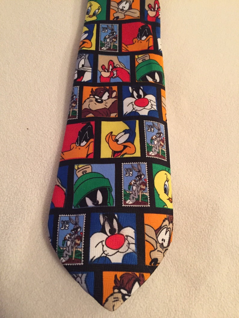 Looney Tunes Stamp Collection Neck Tie - Etsy