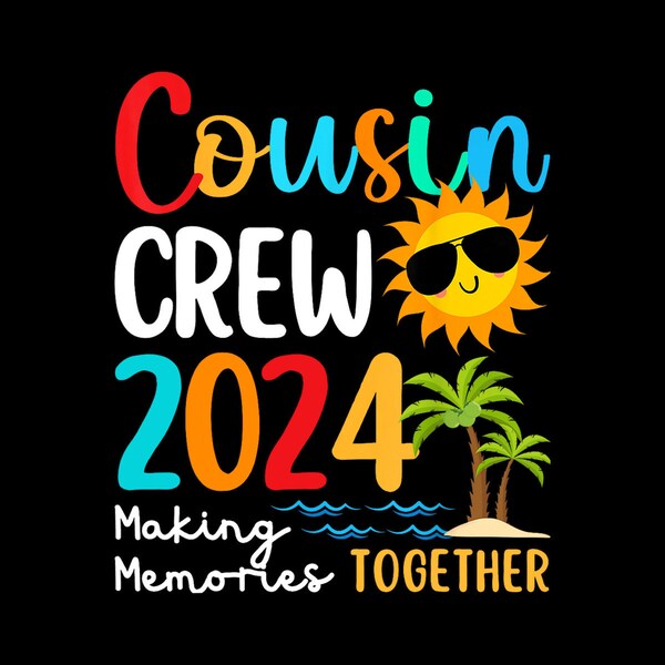 Cousin crew Vacances d'été à la plage 2024 Voyages en famille PNG