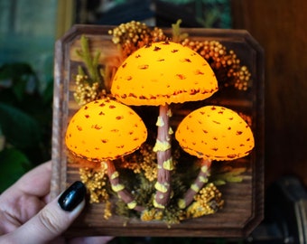 Pilz Lampe Wandaufhängung - Pilz Lampe - Pilz Lampe - Feen Dekor - Natur Dekor - Wald Skulptur Dekoration