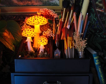 Pilz Lampe Organizer: Feenwald Dekor, Makeup & Schreibwaren Aufbewahrung