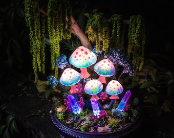 Pilz Lampe MADE to ORDER - Leuchtpilze - Leuchtpilze - Natur - Feen Lampe - Leuchtpilze - Miniatur - Wald Dekor - leuchten