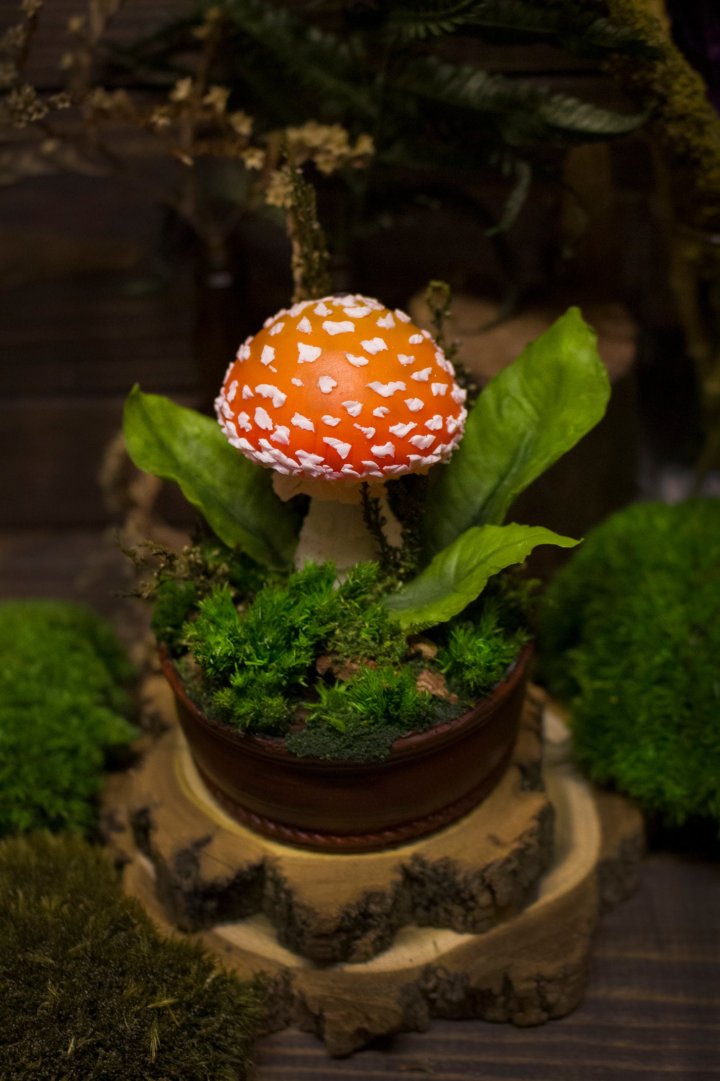 Mushroom Lamp MADE TO ORDER Mushroom Orange Mushroom Lamp Fungi