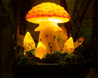 Handmade Original Lily of the Valley Mushroom Night Lightretro