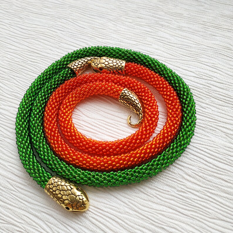 Custom Snake Necklace Personalized Necklace Statement Etsy