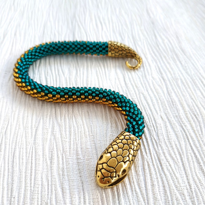 Snake bracelet Ouroboros bracelet Serpent bracelet Emerald Etsy