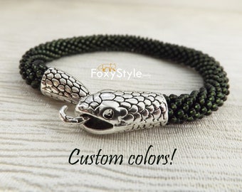 Pulsera de serpiente Pulsera celta Femme Pulsera unisex Pulsera de todos los días Pulsera de cuerda verde Pulsera de yoga Serpiente Pulsera de yoga Regalo Artículos más vendidos