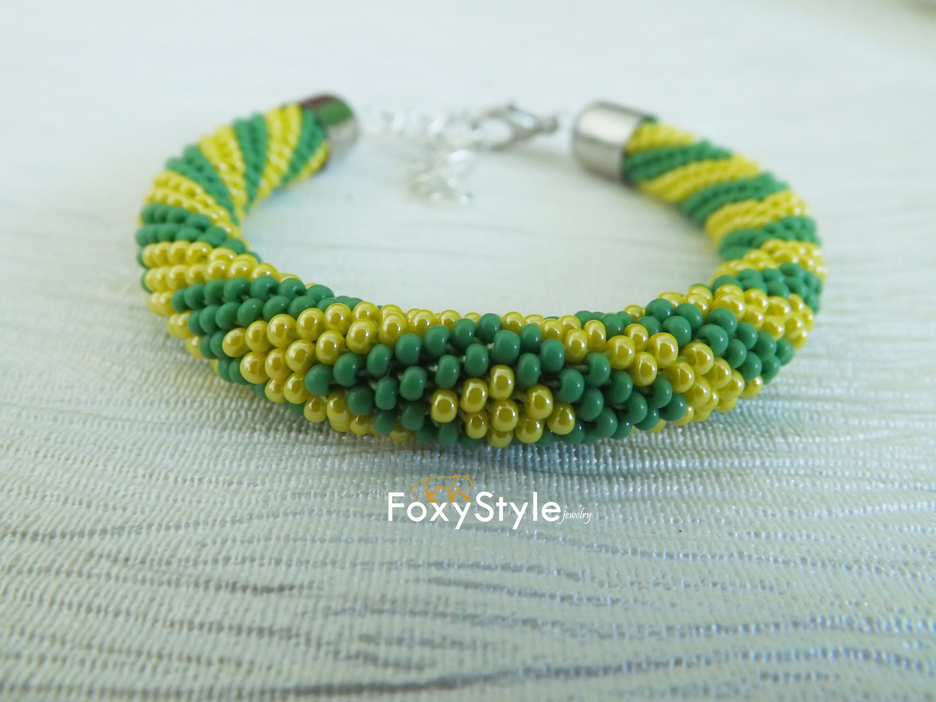 Pulsera verde pulsera amarilla pulsera amuleto santeria Etsy