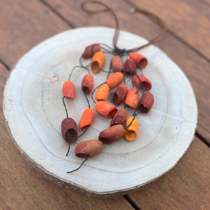 Statement Autumn jewelry ,Colorful necklace, Big Beaded necklace,Chunky necklace ,Silk cocoons necklace, Fall colors necklace image 9