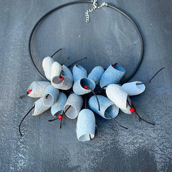 Grey statement hotsell necklace
