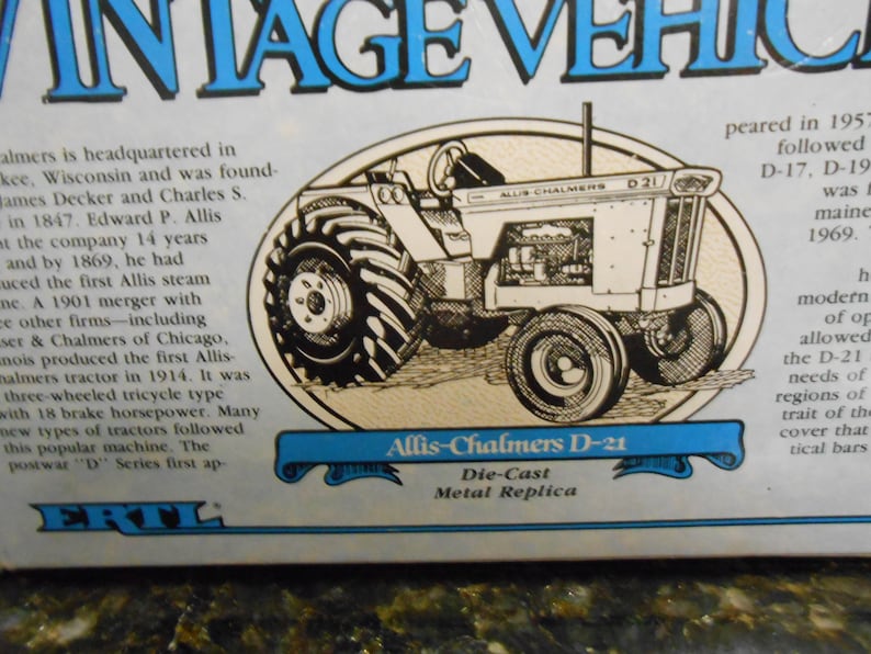 Allis Chalmes D=21 Tractor 143 die cast