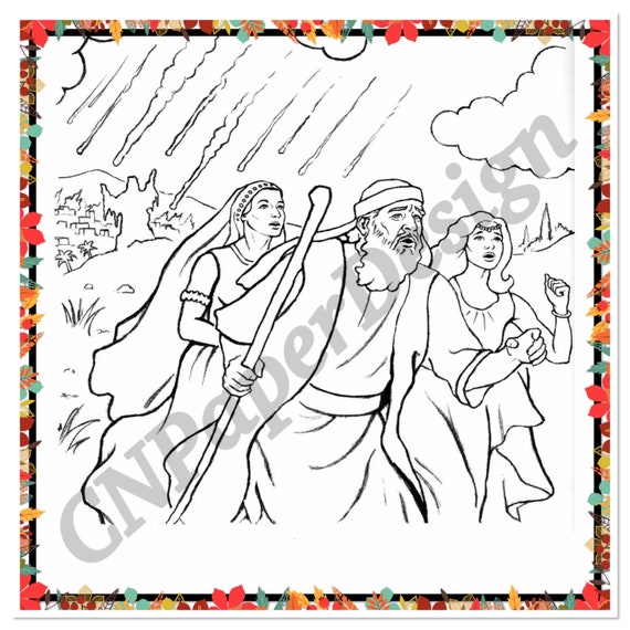 Printable Coloring Page For Kids And Adults Bible Character Remember The Wife Of Lot Instant Download
