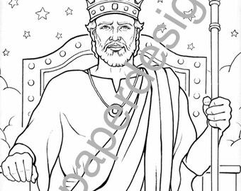 Printable Coloring Page for Kids and Adults Bible Character: | Etsy