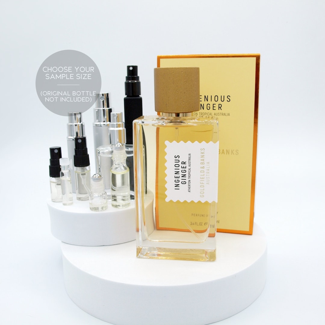 INGENIOUS GINGER Sample by Goldfield and Banks 1ml 2ml 3ml 5ml 10ml 15ml Sample Size / Travel