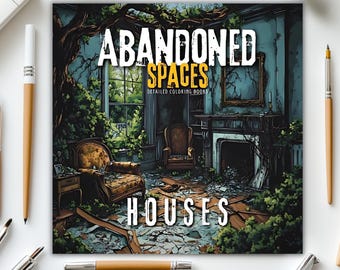 Abandoned Houses Coloring Book of Urban Decay Detailed Architectural Coloring Pages