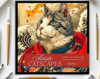 Artistic Catscapes Coloring Book: Volume 2, Cats in Art