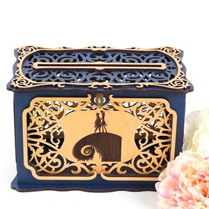 Nightmare Wedding Card Box, Jack Sally Card Holder, Before Christmas Halloween Wedding Post