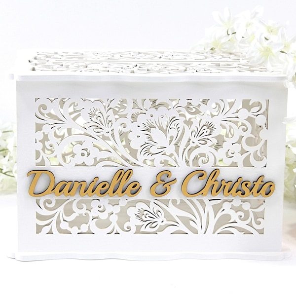 Card Box For Wedding With Lock, Card Holder With Slot, Wedding Post, Money Gifts Box Wedding Well Wishes,