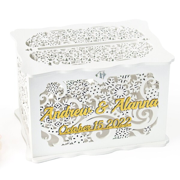 Winter Wedding Card Box Etsy