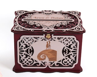 Jack Wedding Card Box, Before Christmas Card Holder, Sally Nightmare Halloween Wedding Reception Decor, Money Gift Box