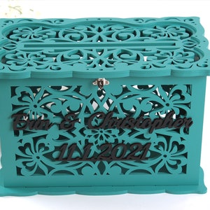 Wedding Card Holder, Quinceanera Gifts, Personalized Card Box For Wedding Gifts and Money Gifts, Sweet Sixteen Birthday Party Decoration