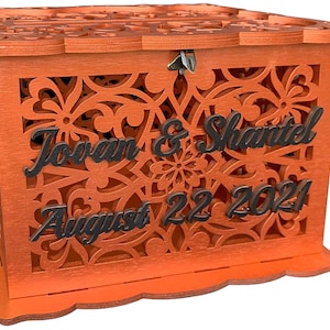 Wedding Card Box for Quinceanera, Sweet Sixteen Party, Personalized Wedding Card Holder Keepsake and Gift Organizer, Wedding Gift