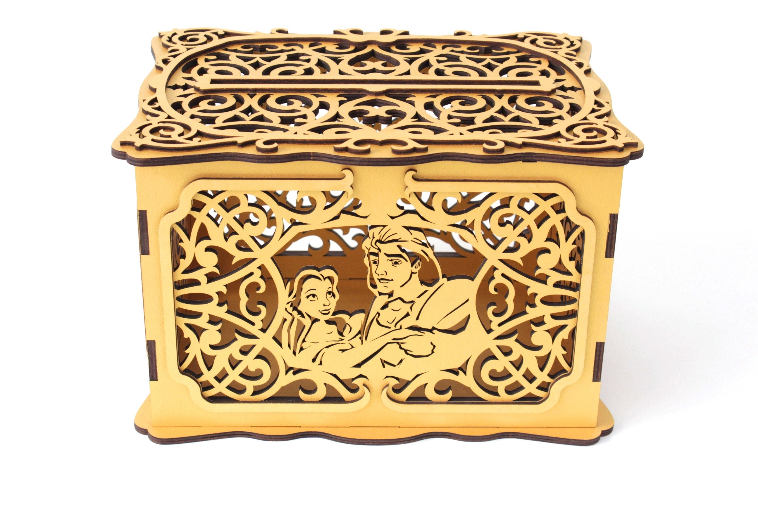 Princess Prince Wedding Card Box Wishes Well Charming the Beast Wedding Card Holder