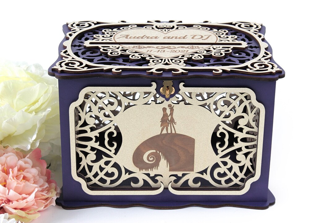 Before Christmas Wedding Card Box, Jack Sally Card Holder, Nightmare