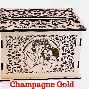 Aladdin Wedding Card Box Lockable, Fairy Tale, Wedding Money Box With Lock, Wedding Card Holder, Wooden Keepsake Box, Wedding Gift