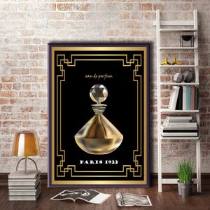 Vintage French Perfume Bottle Art Deco Poster (Digital Download)