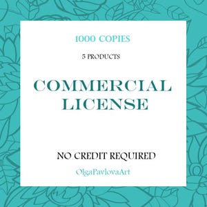 Limited Commercial License for 5 Products – No Credit Required, Up to 1000 Sales
