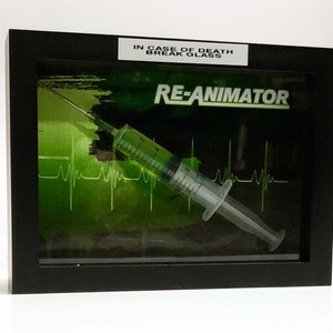 Re-Animator Prop Replica Reagent Syringe Shadowbox