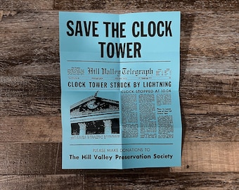 Save the Clock Tower Replica Flyer - Back to the Future
