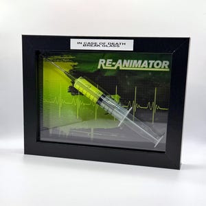 Re-Animator Prop Replica Reagent Syringe Shadowbox